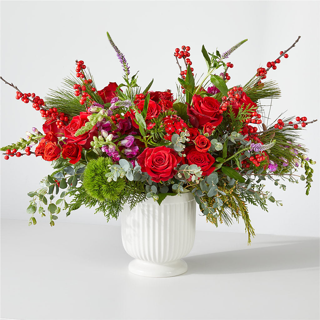 Big Red Bow Bouquet – The Colonial Florist And Gift Shop, Huntingdon PA