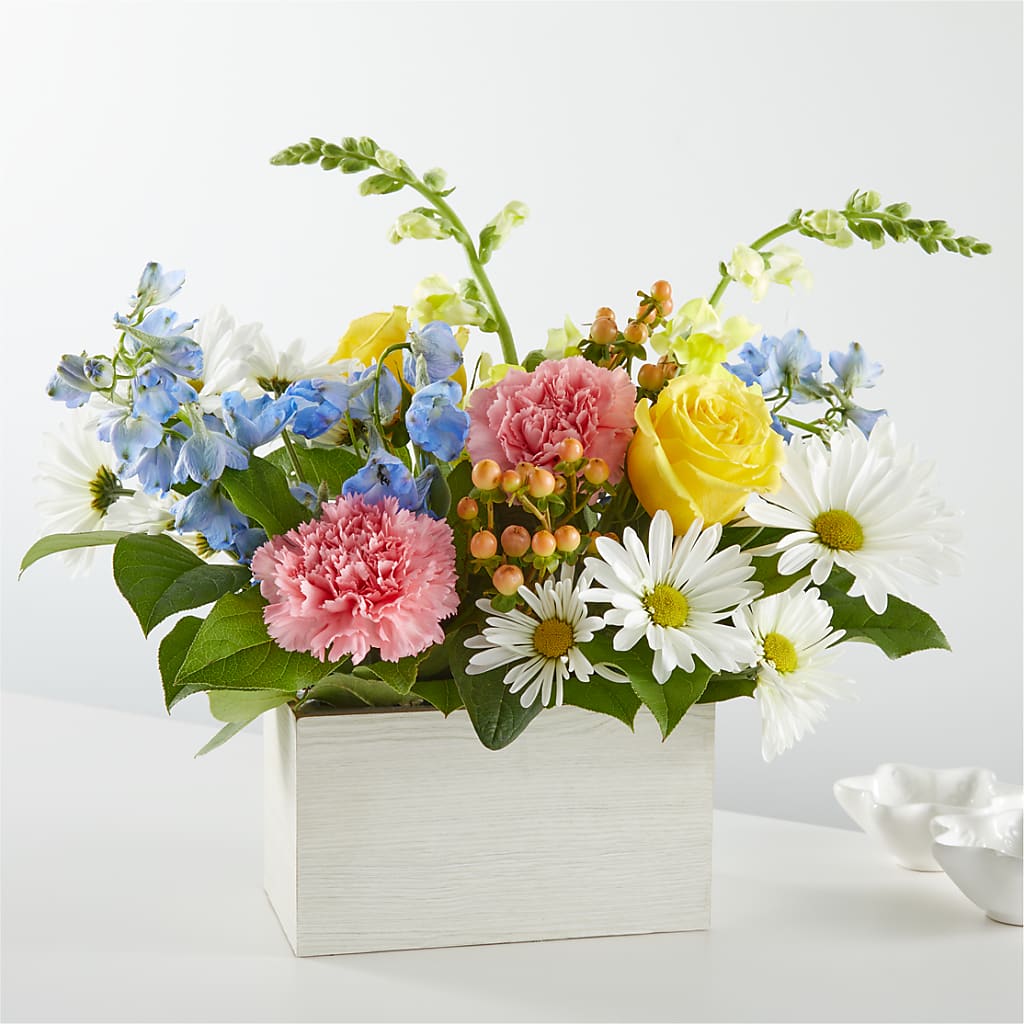 Sun Salutation Box Bouquet – The Colonial Florist And Gift Shop, Huntingdon PA