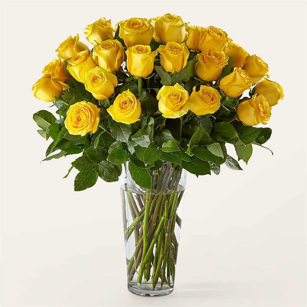 Long Stem Yellow Rose Bouquet – The Colonial Florist And Gift Shop, Huntingdon PA