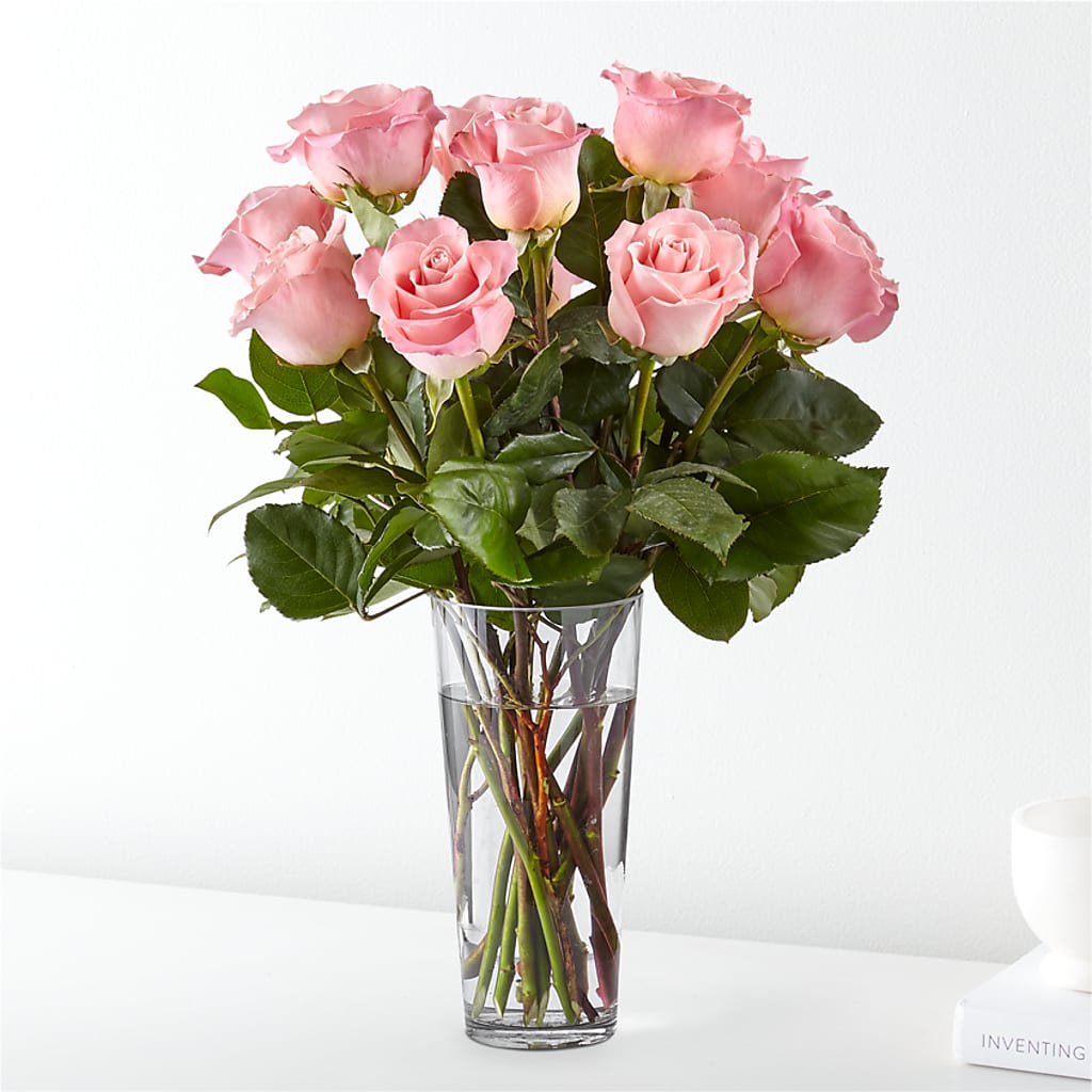 Long Stem Pink Rose Bouquet – The Colonial Florist And Gift Shop, Huntingdon PA
