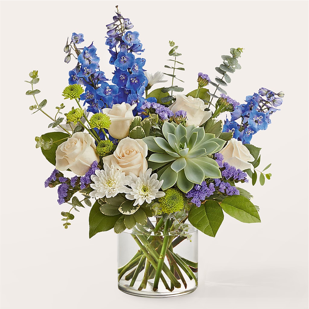 Cerulean Waves Bouquet – The Colonial Florist And Gift Shop, Huntingdon PA