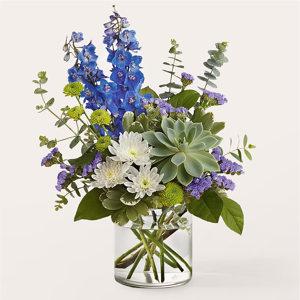 Cerulean Waves Bouquet – The Colonial Florist And Gift Shop, Huntingdon PA