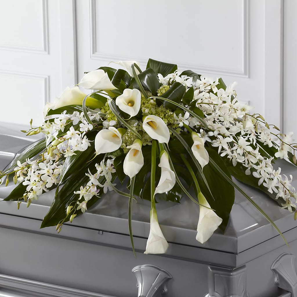 Angel Wings Casket Spray – The Colonial Florist And Gift Shop, Huntingdon PA