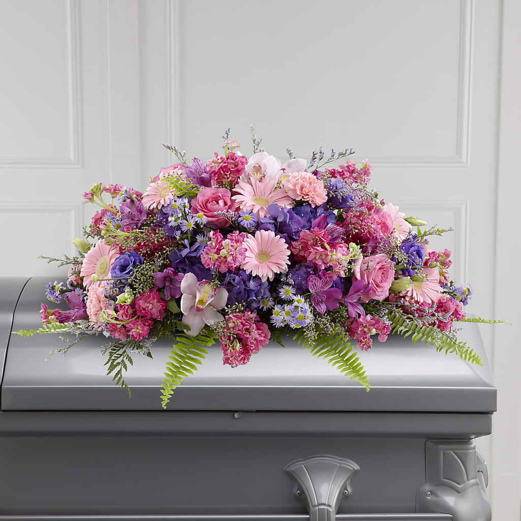 Glorious Garden Casket Spray – The Colonial Florist And Gift Shop, Huntingdon PA