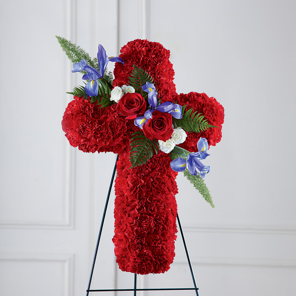 Faithful Hero Floral Cross – The Colonial Florist And Gift Shop, Huntingdon PA