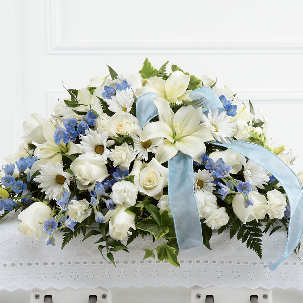 Tender Treasure Casket Spray – The Colonial Florist And Gift Shop, Huntingdon PA