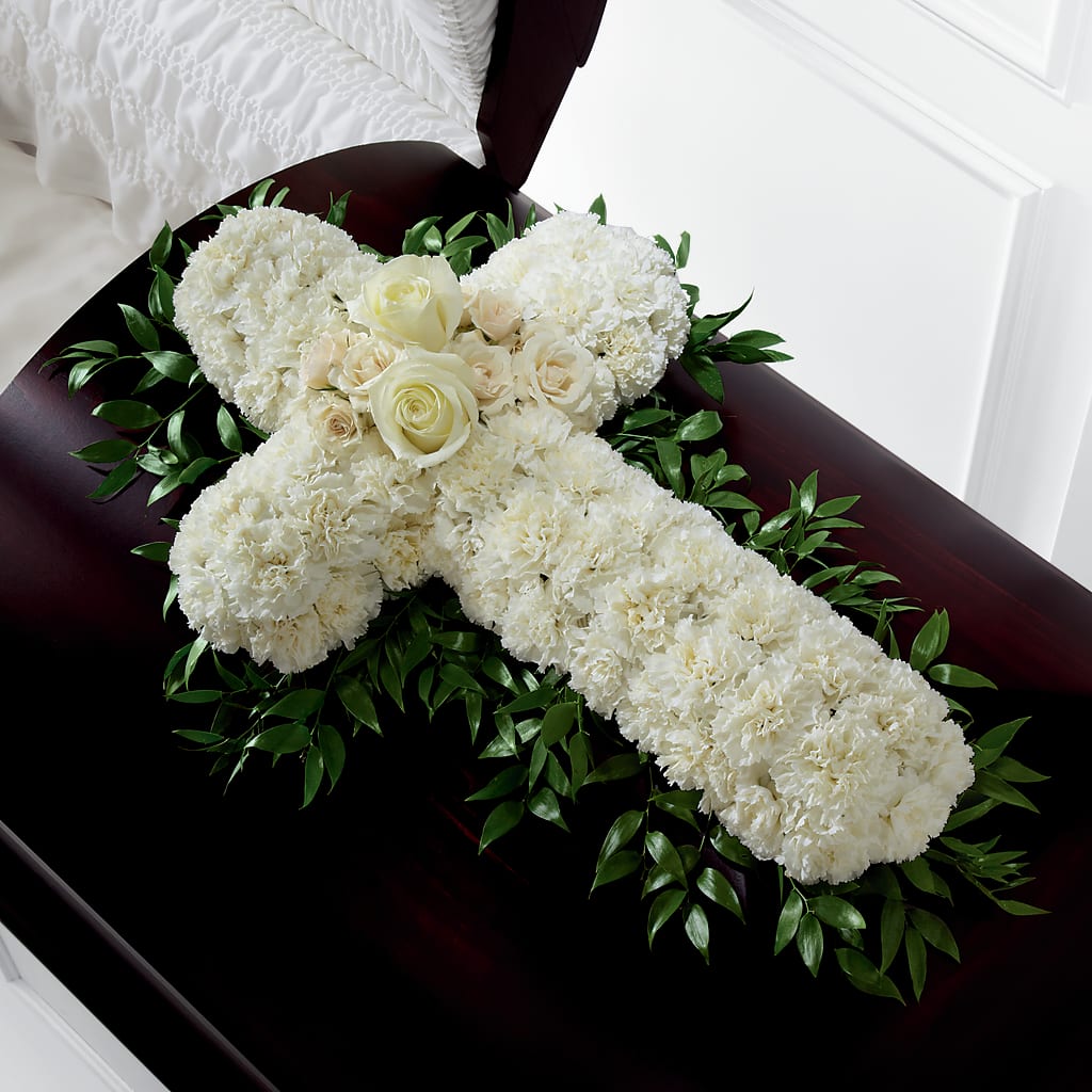 Peaceful Memories Casket Spray (Standard) – The Colonial Florist And Gift Shop, Huntingdon PA