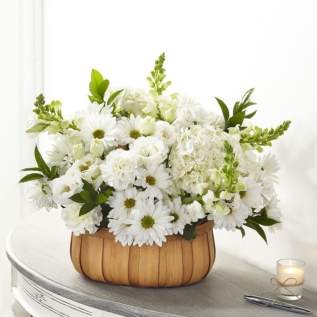 Pure Ivory Basket – The Colonial Florist And Gift Shop, Huntingdon PA