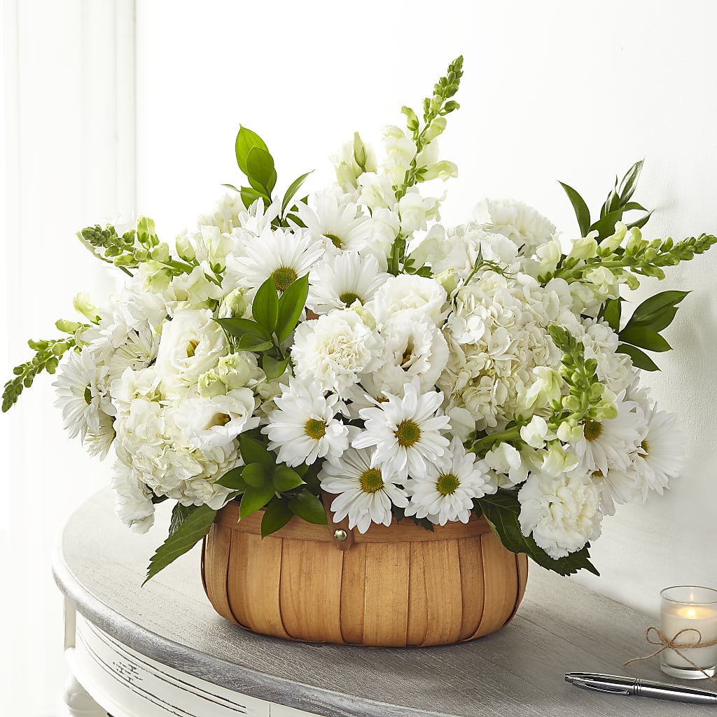 Pure Ivory Basket – The Colonial Florist And Gift Shop, Huntingdon PA