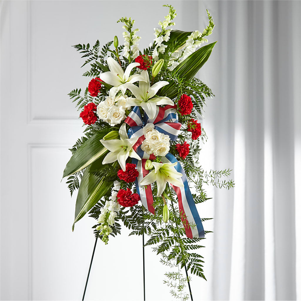 Stars of Life Standing Spray – The Colonial Florist And Gift Shop, Huntingdon PA
