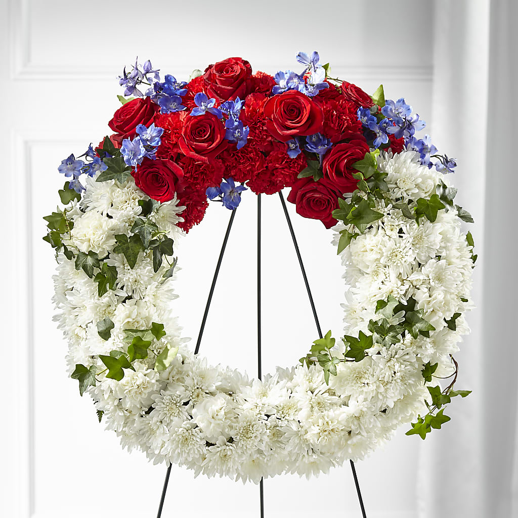 Patriotic Passion Wreath – The Colonial Florist And Gift Shop, Huntingdon PA