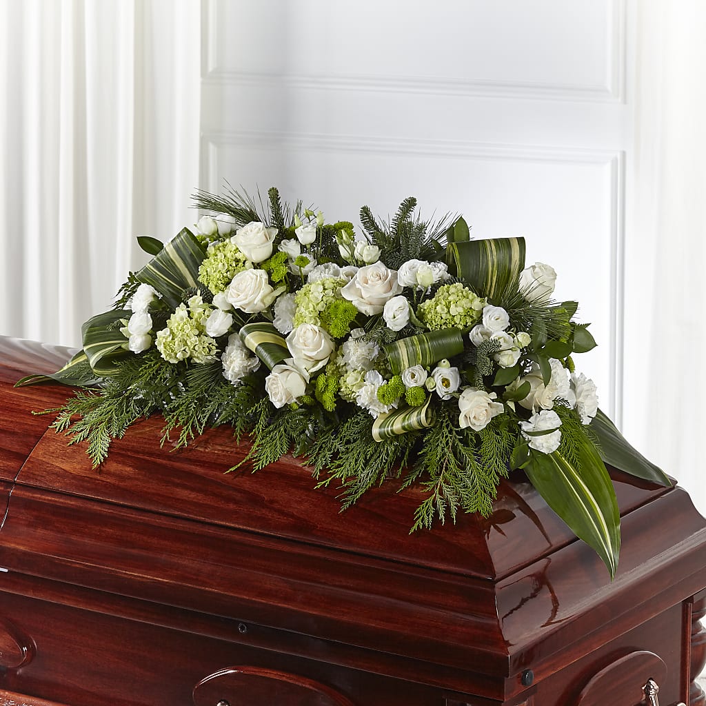 Hopeful Gesture Casket Spray – The Colonial Florist And Gift Shop, Huntingdon PA