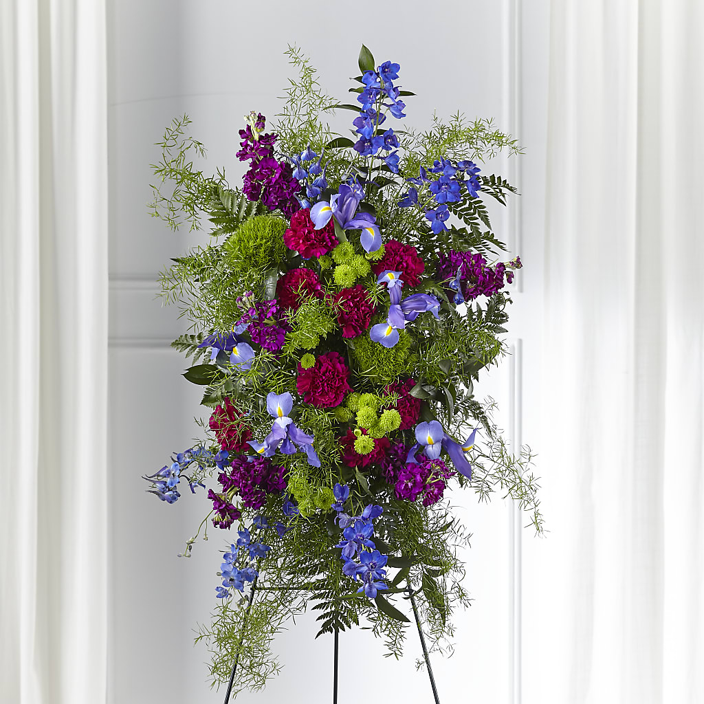 Heavenly Skies Standing Spray – The Colonial Florist And Gift Shop, Huntingdon PA