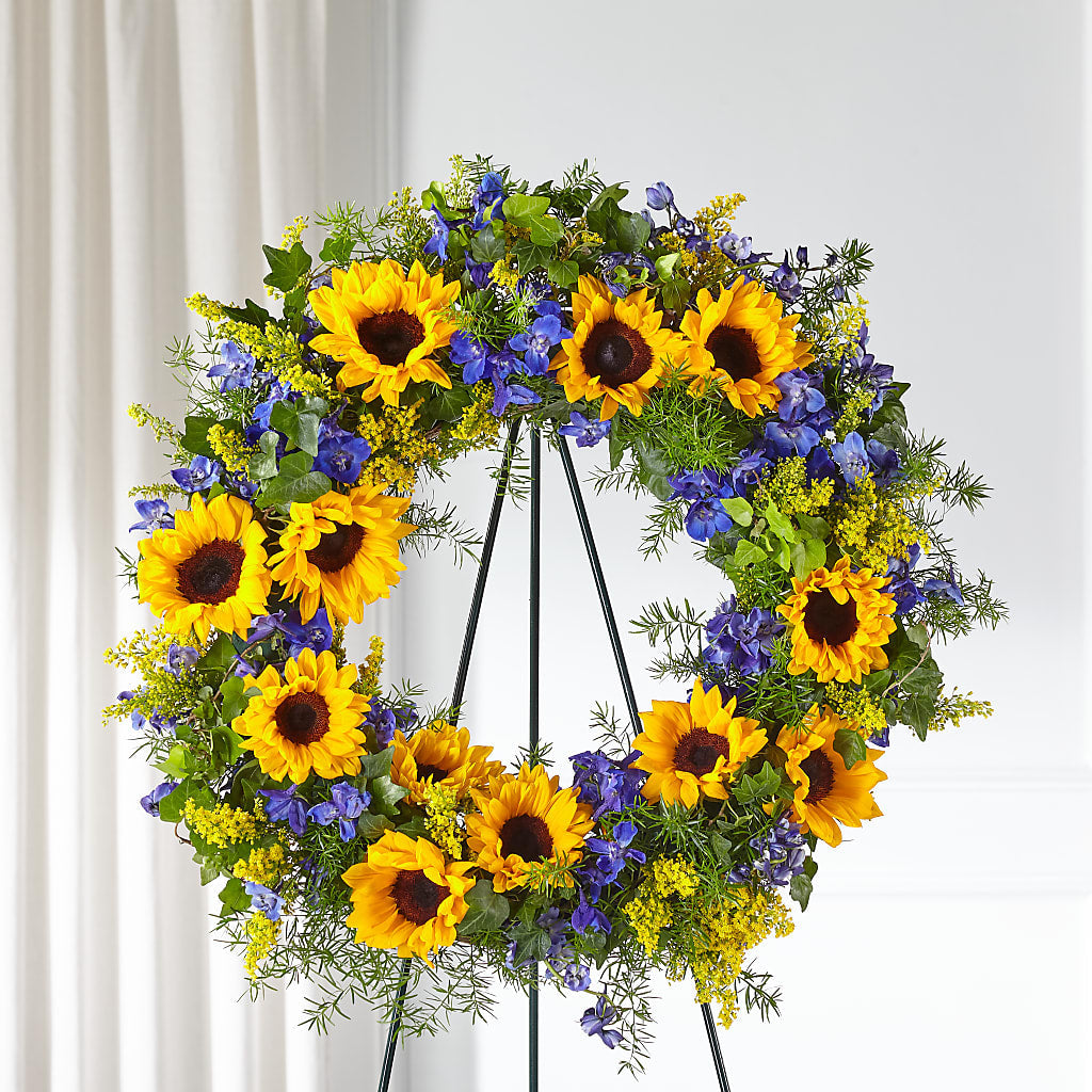 Bright Rays Wreath – The Colonial Florist And Gift Shop, Huntingdon PA