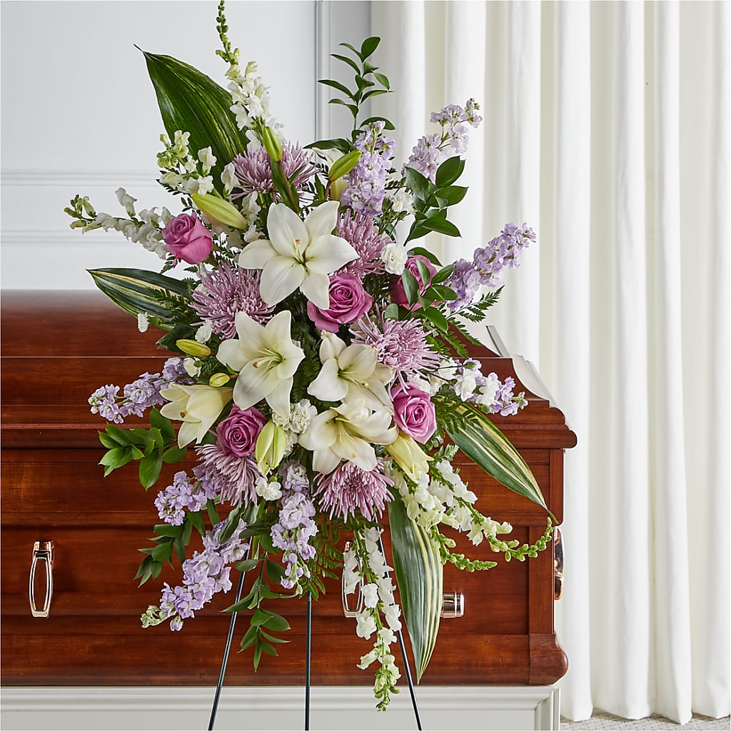 Grateful Hearts Standing Spray – The Colonial Florist And Gift Shop, Huntingdon PA