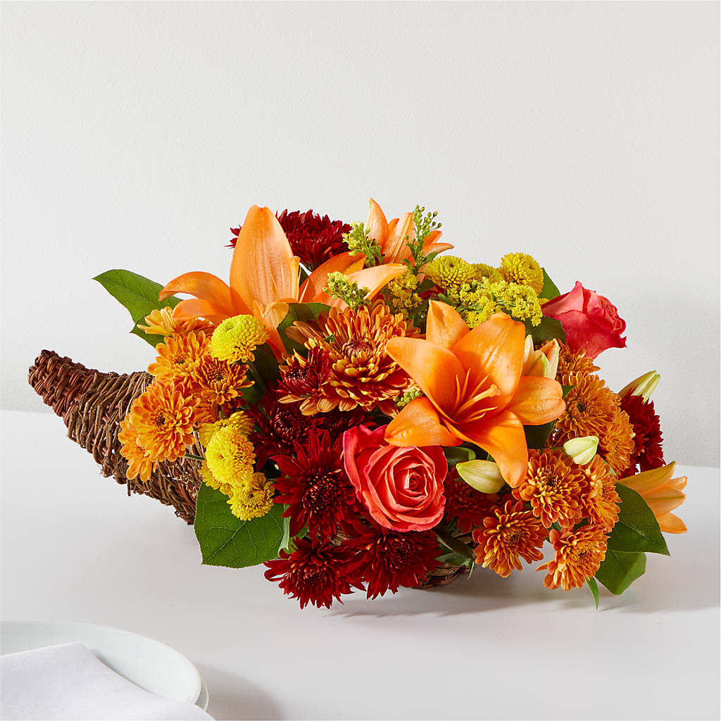 Bouquet of Blessings Cornucopia – The Colonial Florist And Gift Shop, Huntingdon PA