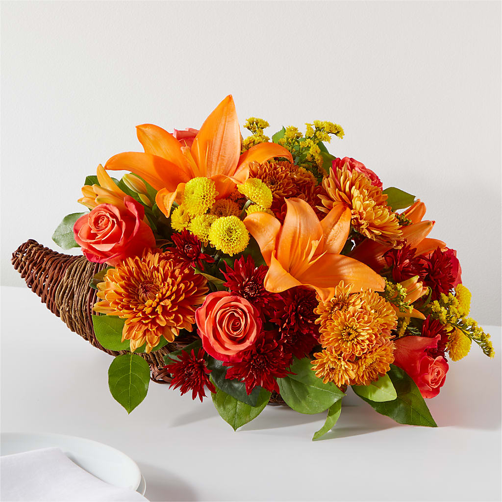 Bouquet of Blessings Cornucopia – The Colonial Florist And Gift Shop, Huntingdon PA