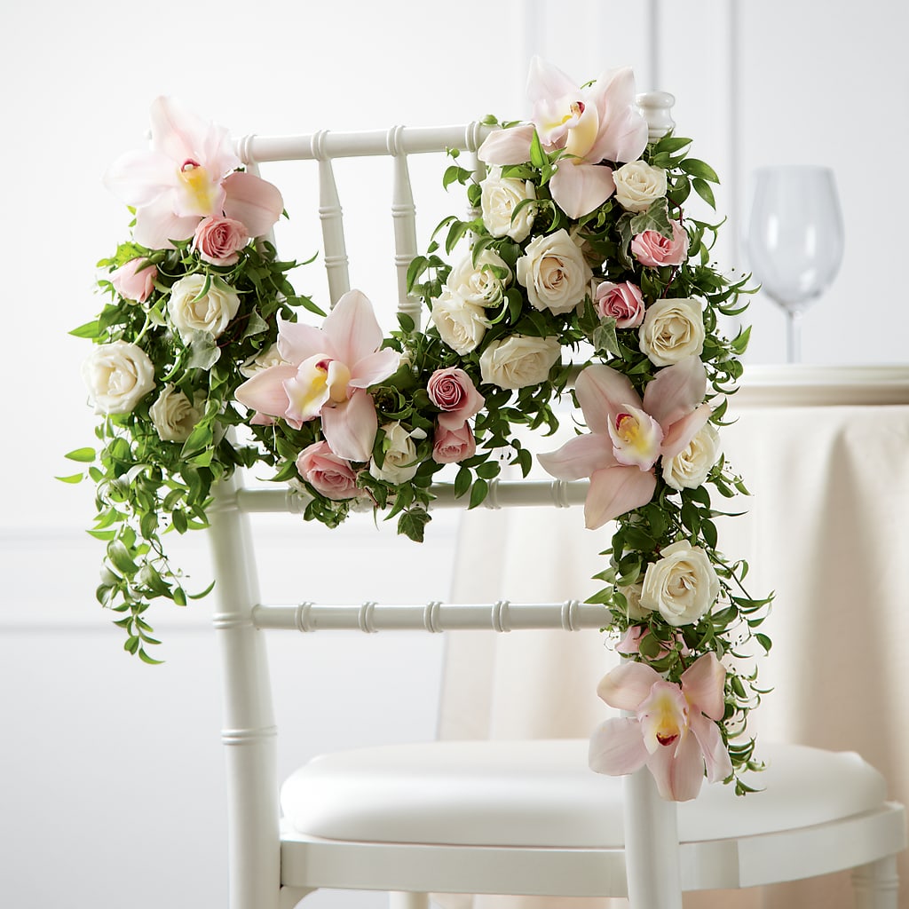 Orchid Rose Chair Décor – The Colonial Florist And Gift Shop, Huntingdon PA