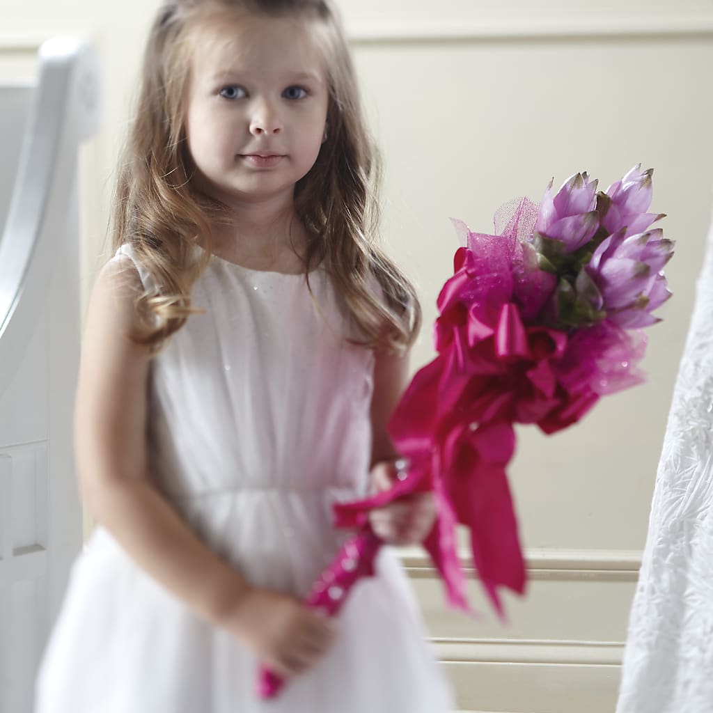 Sparkle Pink Flower Girl Bouquet – The Colonial Florist And Gift Shop, Huntingdon PA