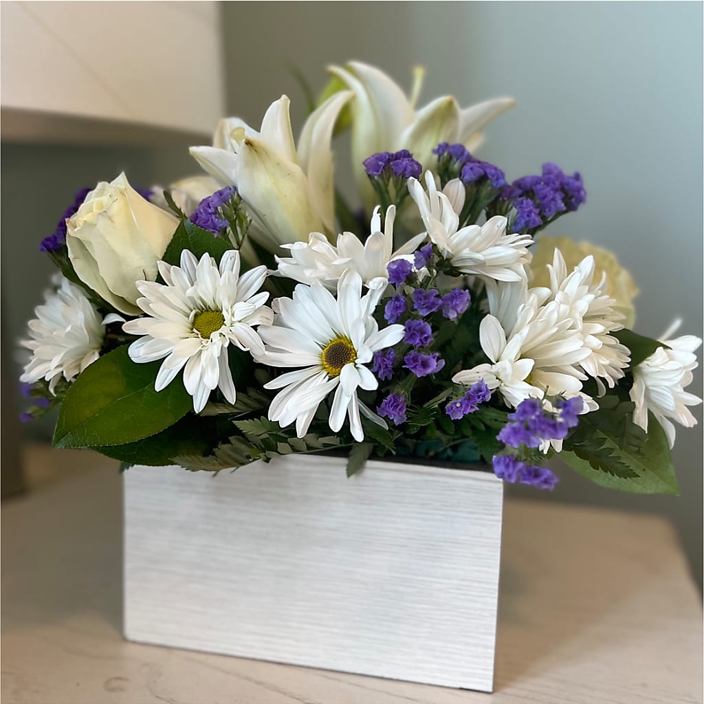Beyond Blue Box Bouquet –  The Colonial Florist And Gift Shop, Huntingdon PA