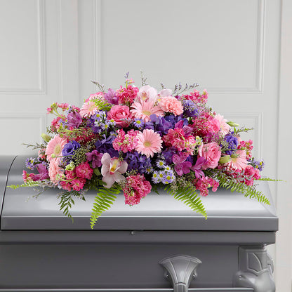 Glorious Garden Casket Spray –  The Colonial Florist And Gift Shop, Huntingdon PA