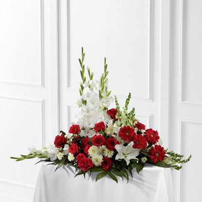 Crimson & White Arrangement –  The Colonial Florist And Gift Shop, Huntingdon PA