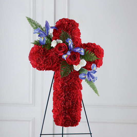Faithful Hero Floral Cross –  The Colonial Florist And Gift Shop, Huntingdon PA