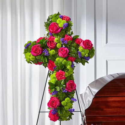 Tribute Rose Floral Cross –  The Colonial Florist And Gift Shop, Huntingdon PA