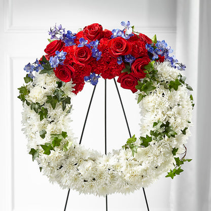Patriotic Passion Wreath –  The Colonial Florist And Gift Shop, Huntingdon PA