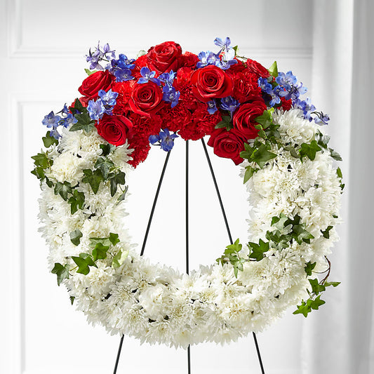 Patriotic Passion Wreath –  The Colonial Florist And Gift Shop, Huntingdon PA