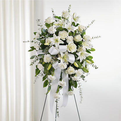 With Care Standing Spray –  The Colonial Florist And Gift Shop, Huntingdon PA