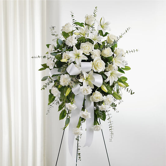 With Care Standing Spray –  The Colonial Florist And Gift Shop, Huntingdon PA