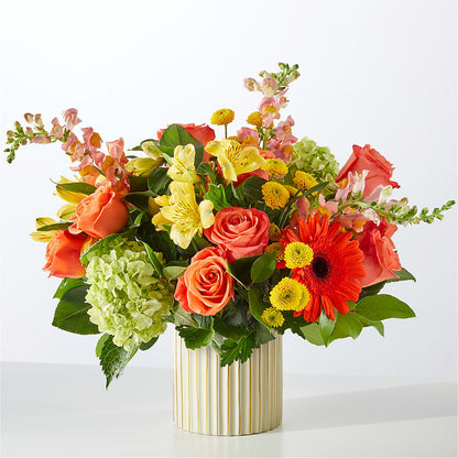 Autumn Sunshine Bouquet with Ivory Vase –  The Colonial Florist And Gift Shop, Huntingdon PA