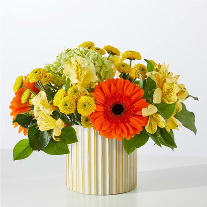 Autumn Sunshine Bouquet with Ivory Vase –  The Colonial Florist And Gift Shop, Huntingdon PA