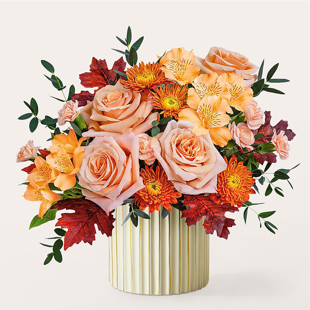Spiced Latte Bouquet with Ivory Vase –  The Colonial Florist And Gift Shop, Huntingdon PA