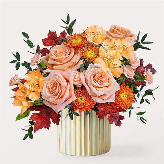 Spiced Latte Bouquet with Ivory Vase –  The Colonial Florist And Gift Shop, Huntingdon PA