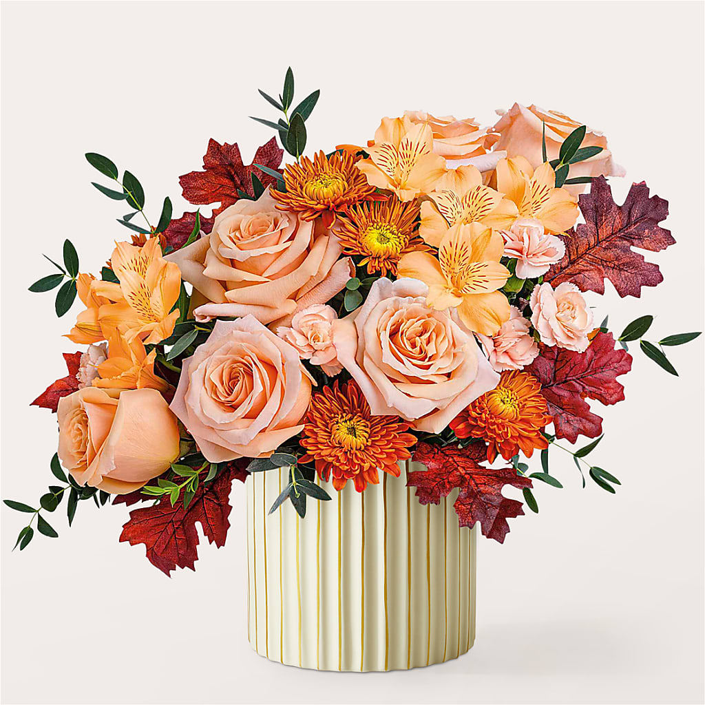 Spiced Latte Bouquet with Ivory Vase –  The Colonial Florist And Gift Shop, Huntingdon PA