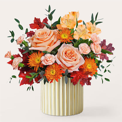 Spiced Latte Bouquet with Ivory Vase –  The Colonial Florist And Gift Shop, Huntingdon PA