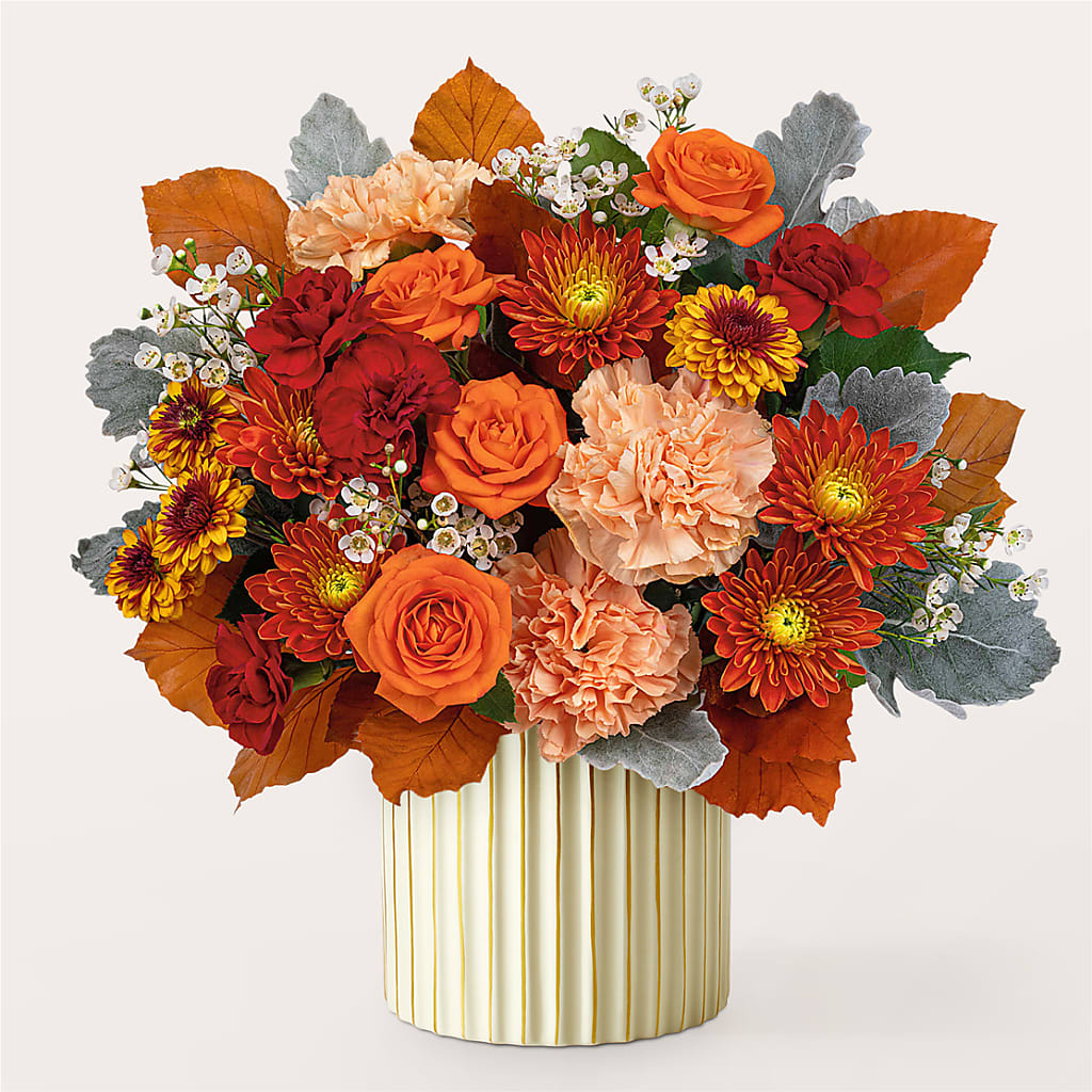 Merlot Bouquet with Ivory Vase –  The Colonial Florist And Gift Shop, Huntingdon PA