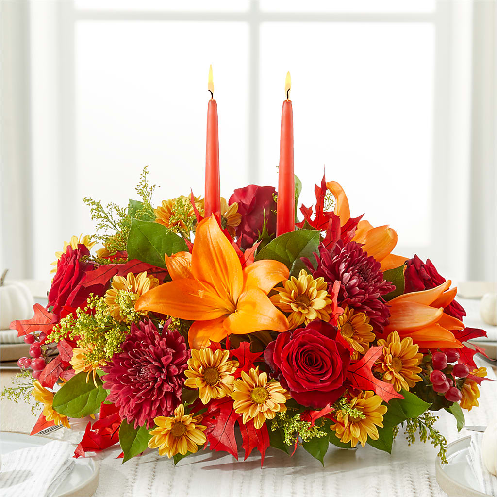 Autumn's Embrace Centerpiece –  The Colonial Florist And Gift Shop, Huntingdon PA