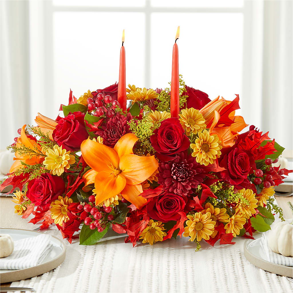 Autumn's Embrace Centerpiece –  The Colonial Florist And Gift Shop, Huntingdon PA