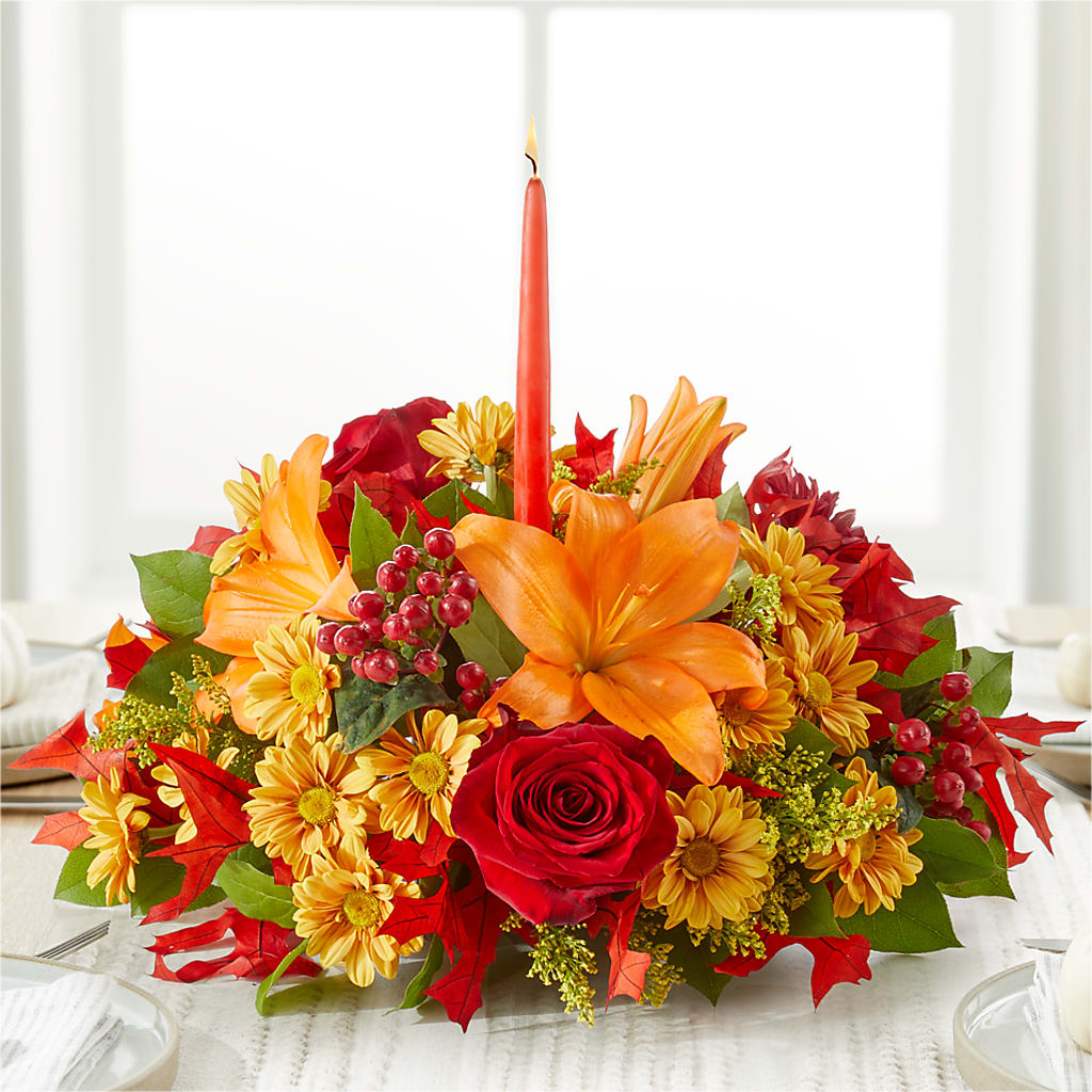 Autumn's Embrace Centerpiece –  The Colonial Florist And Gift Shop, Huntingdon PA