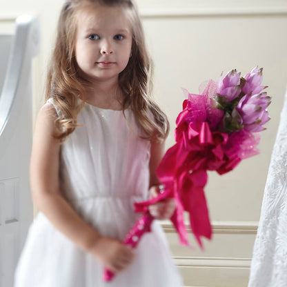Sparkle Pink Flower Girl Bouquet –  The Colonial Florist And Gift Shop, Huntingdon PA
